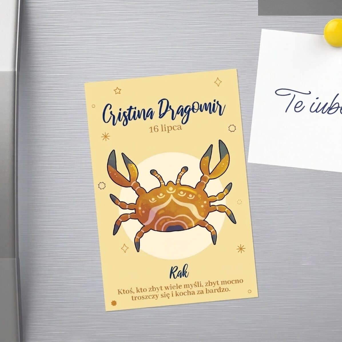 Spersonalizowany magnes 10 x 15 cm z napisem – znak zodiaku Rak