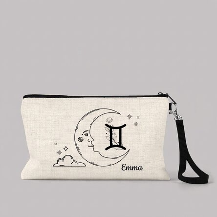 Personalised make-up kit with text - Gemini zodiac sign