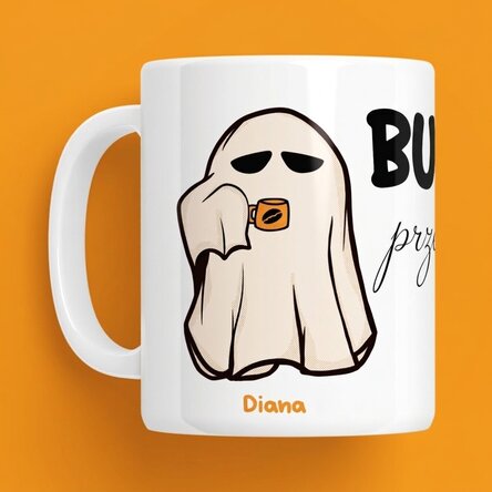 Spersonalizowany kubek z napisem na Halloween – Boo