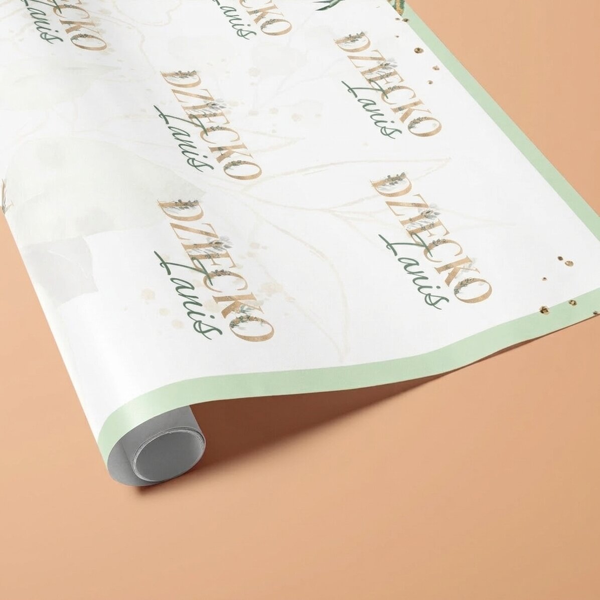 Papier do pakowania prezentów z indywidualnym napisem – Baby