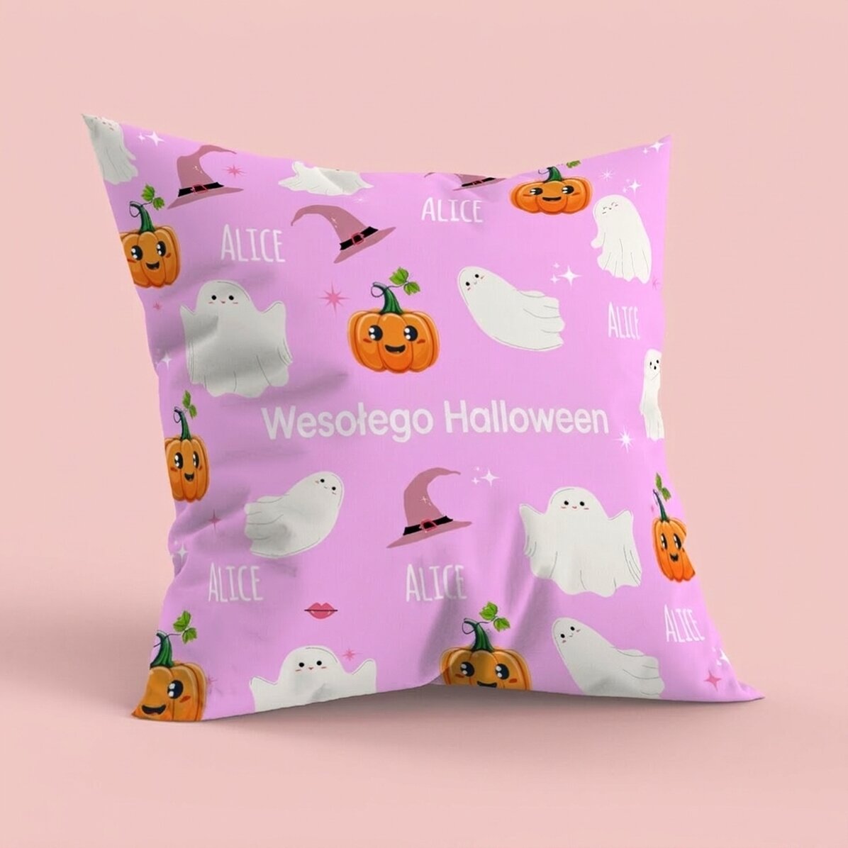 Spersonalizowana poduszka z napisem – Urocze Halloween