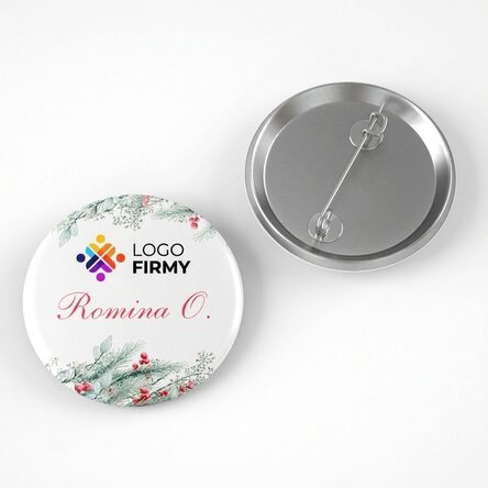 Spersonalizowana plakietka z logo i imieniem – Wesołych Świąt!