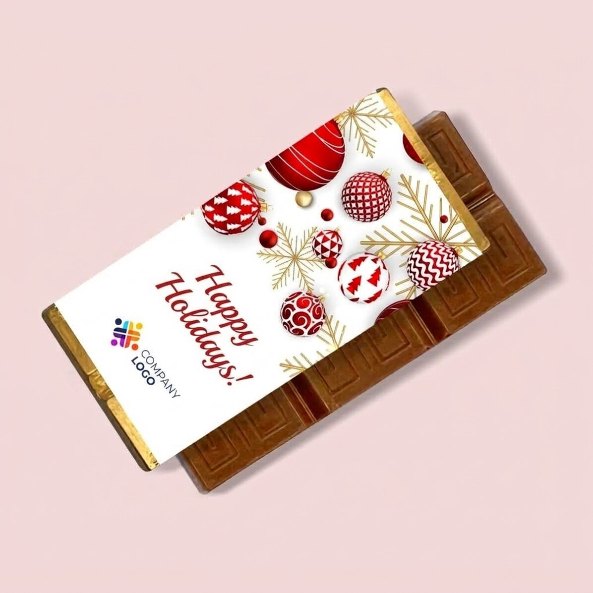 Mini tabliczka czekolady z indywidualnym nadrukiem logo i wiadomością – Globuri