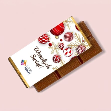 Mini tabliczka czekolady z indywidualnym nadrukiem logo i wiadomością – Globuri