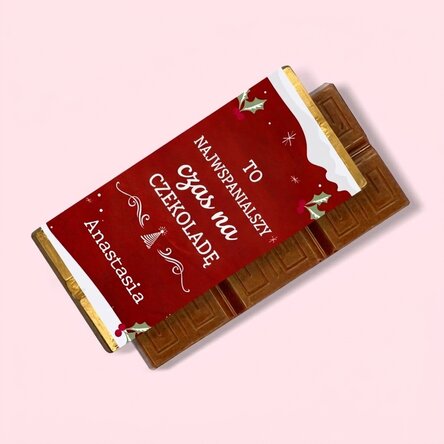 Mini tabliczka czekolady z indywidualnym napisem – „Most wonderful time”