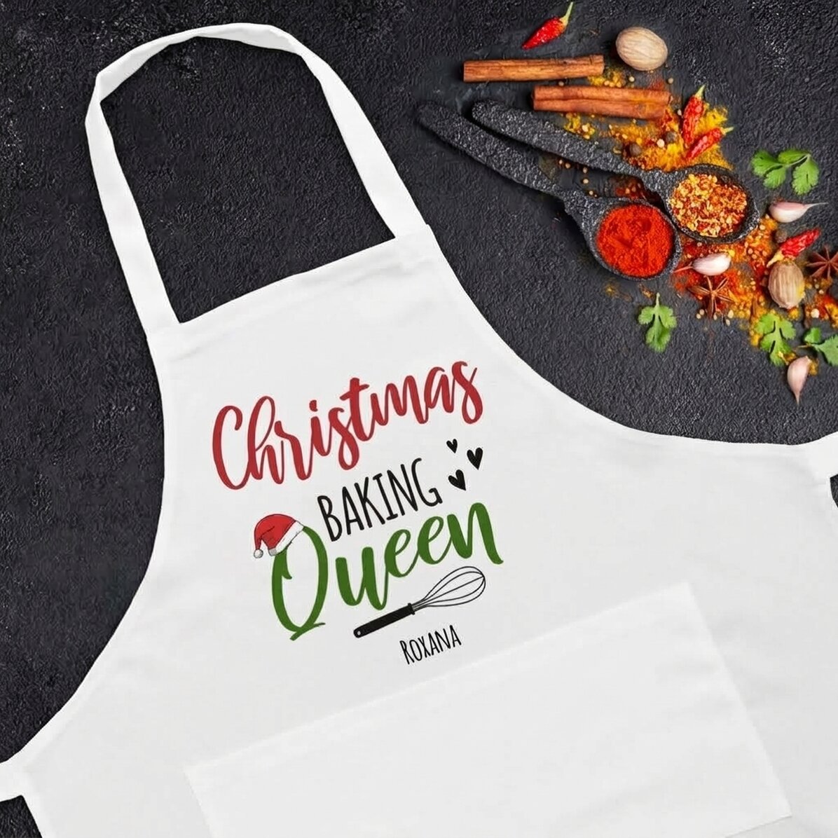 Customised apron with text - Queen