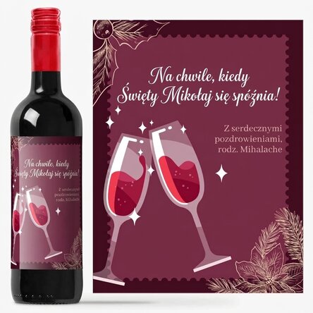 Wino z indywidualnym napisem – Chwile świąteczne