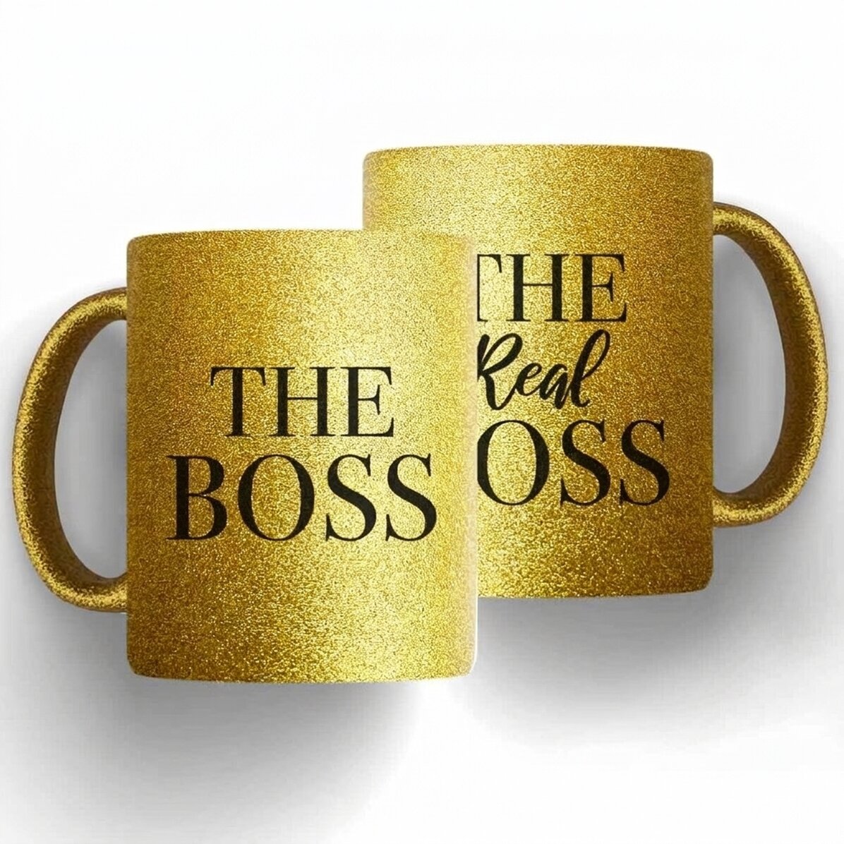 Spersonalizowane kubki dla pary z napisem – The Boss & The Real Boss