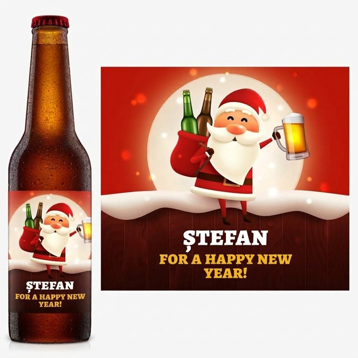 Piwo z indywidualnym napisem – Happy New Beer
