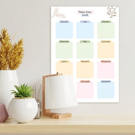 Spersonalizowany plakat – plan roczny
