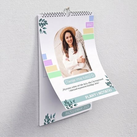 Spersonalizowany kalendarz ze zdjęciem i tekstem – Planner