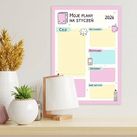 Spersonalizowany plakat – Pastel planner