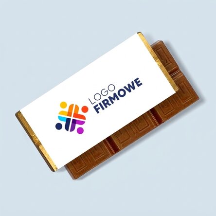 Mini tabliczka czekolady z nadrukowanym logo
