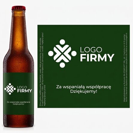 Piwo z indywidualnym nadrukiem – z logo i napisem