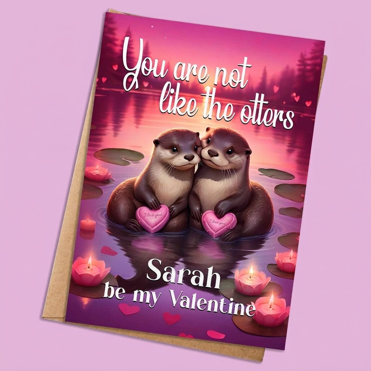 Spersonalizowana kartka z napisem – Not like otters