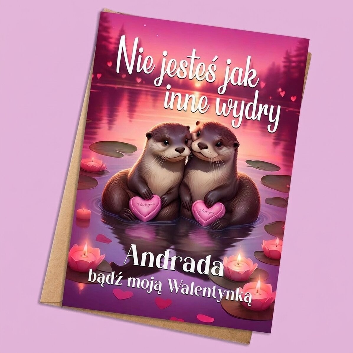 Spersonalizowana kartka z napisem – Not like otters