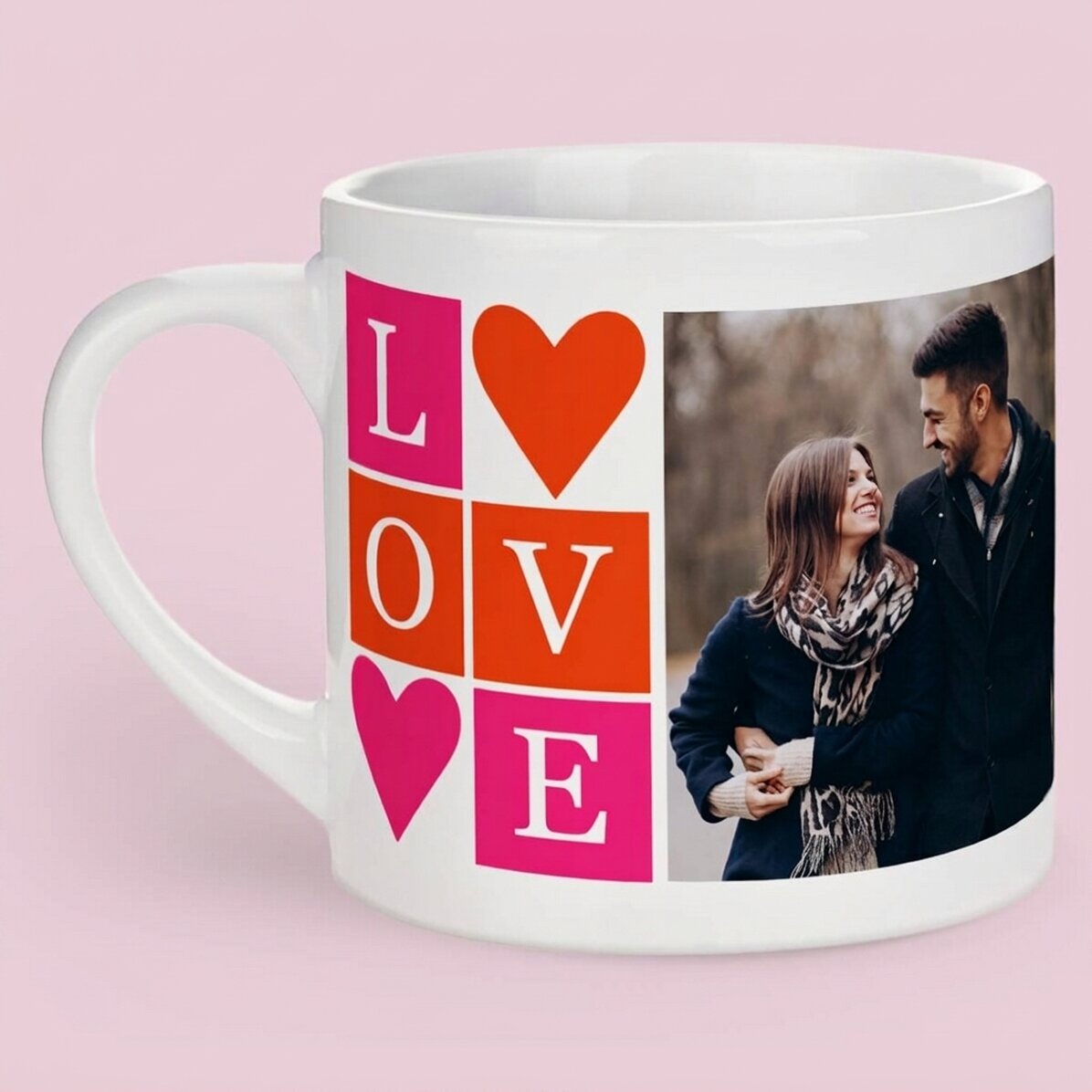 Spersonalizowany kubek do espresso z 2 zdjęciami – LOVE
