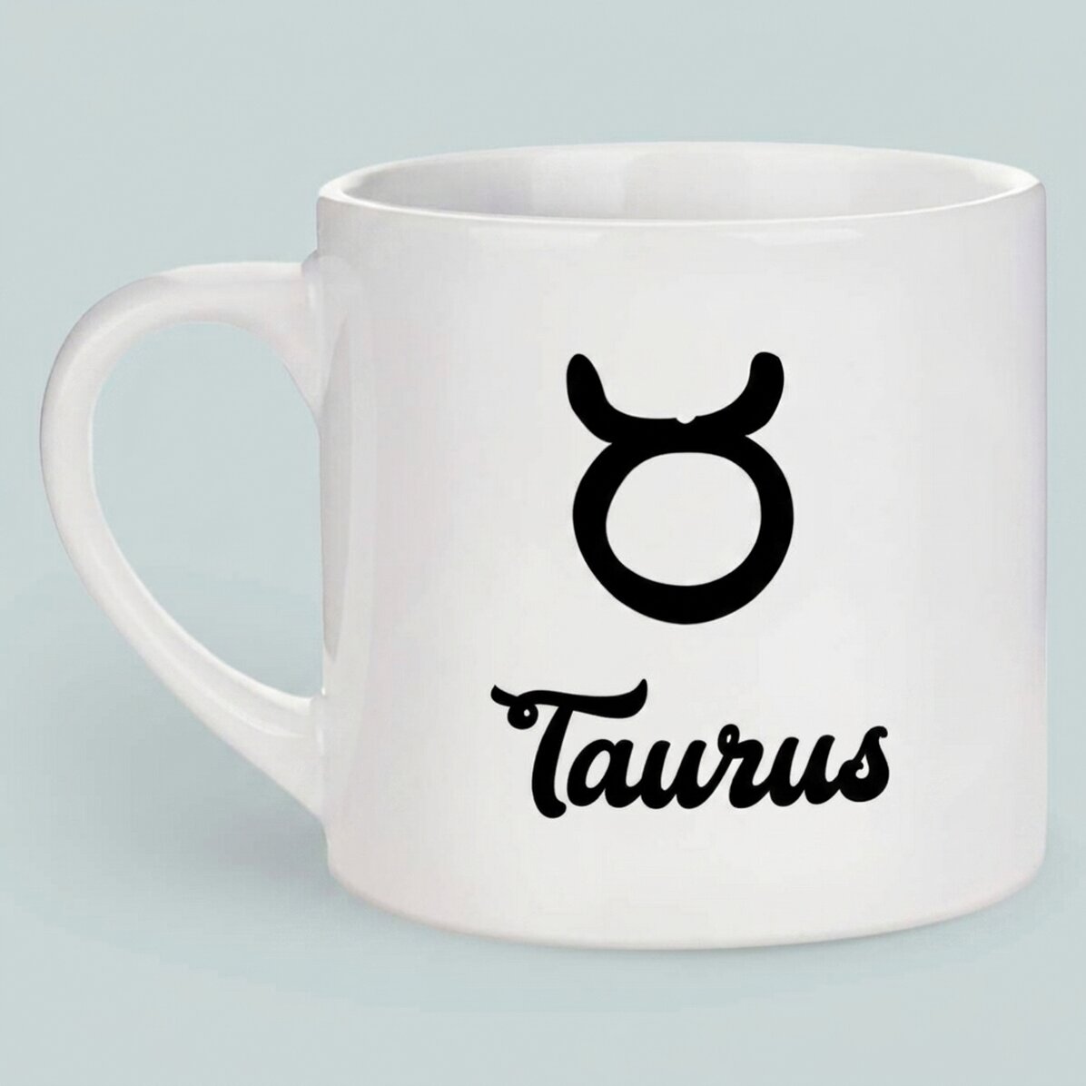 Spersonalizowany kubek do espresso ze zdjęciem i napisem – znak zodiaku Byk