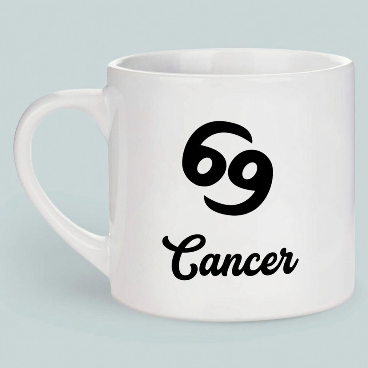Spersonalizowany kubek do espresso ze zdjęciem i napisem – znak zodiaku Rak