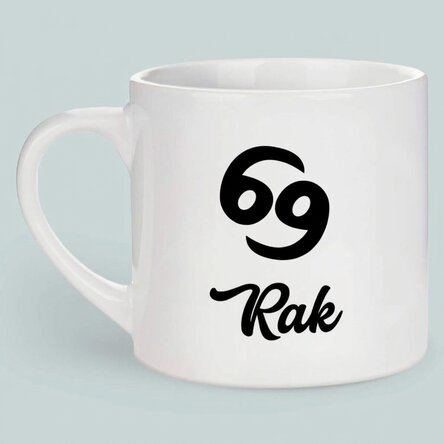 Spersonalizowany kubek do espresso ze zdjęciem i napisem – znak zodiaku Rak