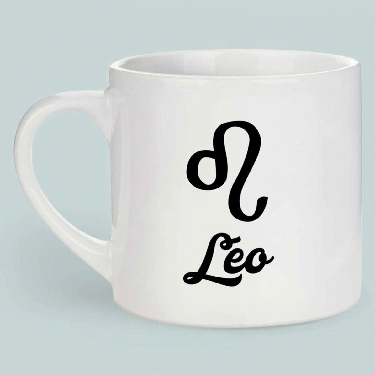 Spersonalizowany kubek do espresso ze zdjęciem i napisem – znak zodiaku Lew