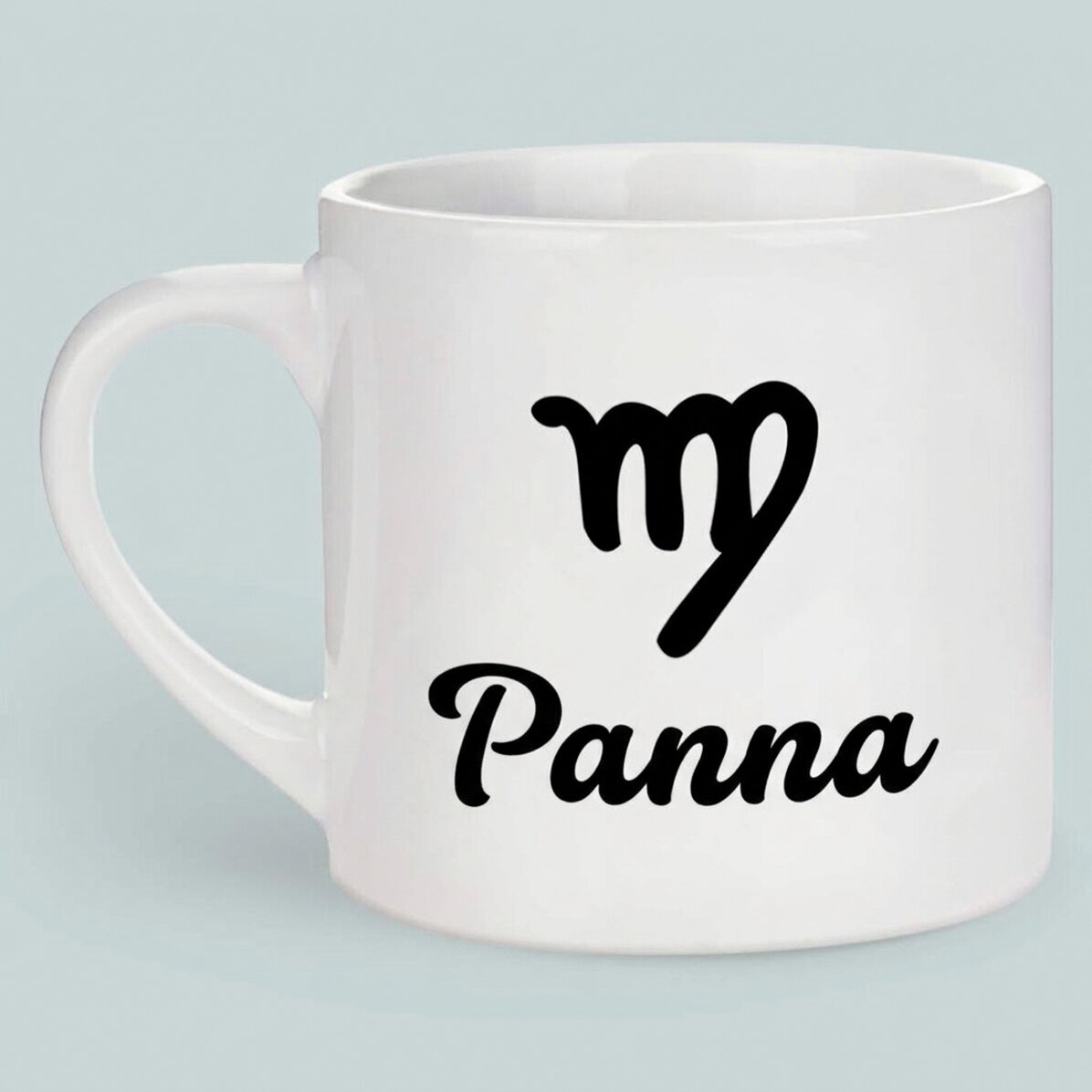 Spersonalizowany kubek do espresso ze zdjęciem i napisem – znak zodiaku Panna