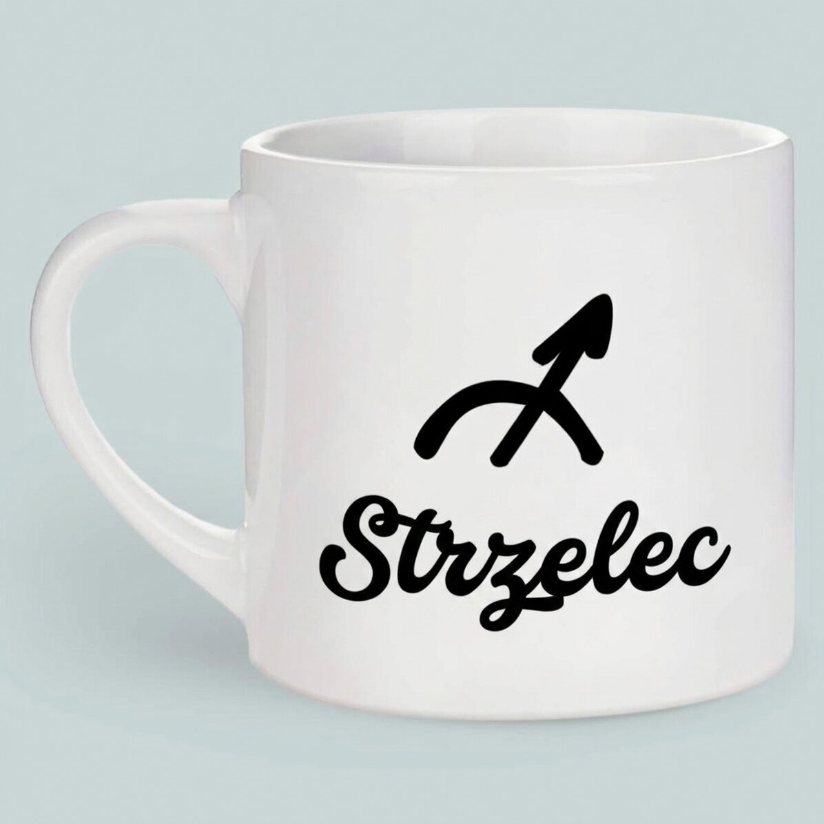 Spersonalizowany kubek do espresso ze zdjęciem i napisem – Znak zodiaku Strzelec