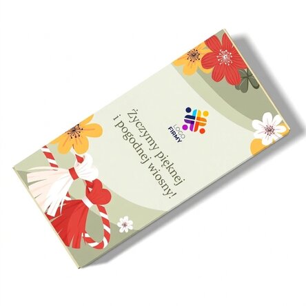 Czekolada z indywidualnym napisem i logo – Floral