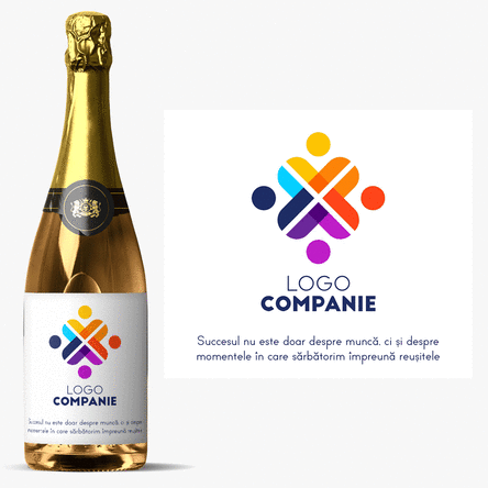 Wino musujące z indywidualnym nadrukiem – z logo i napisem