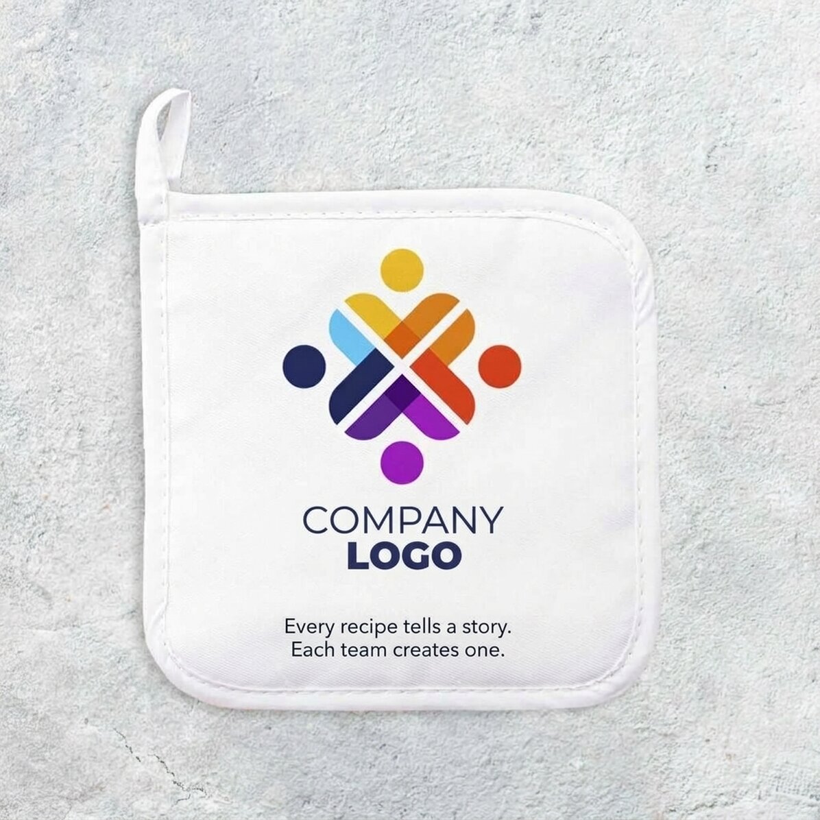 Spersonalizowana podkładka pod gorący garnek z logo i napisem