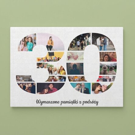 Spersonalizowany obraz na płótnie w formacie poziomym ze zdjęciami i tekstem – 30