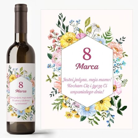 Wino z indywidualnym napisem – 8 marca