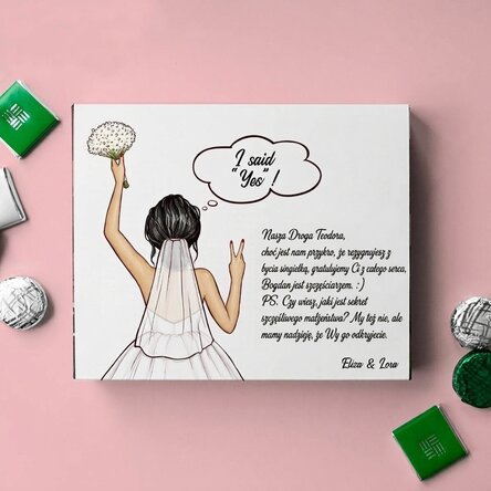 Spersonalizowane pudełko cukierków z napisem – „Bride to be”