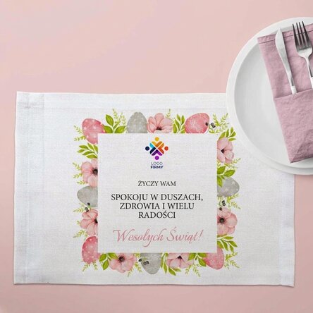 Spodek z indywidualnym nadrukiem z logo i napisem – Wesołych Świąt!