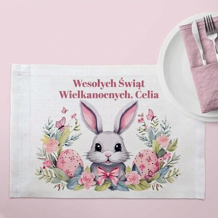 Spodek z indywidualnym napisem – Wielkanocny królik