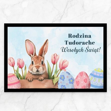 Spersonalizowana wycieraczka z napisem – Cute bunny