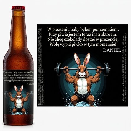 Piwo z indywidualnym napisem – Bunny power