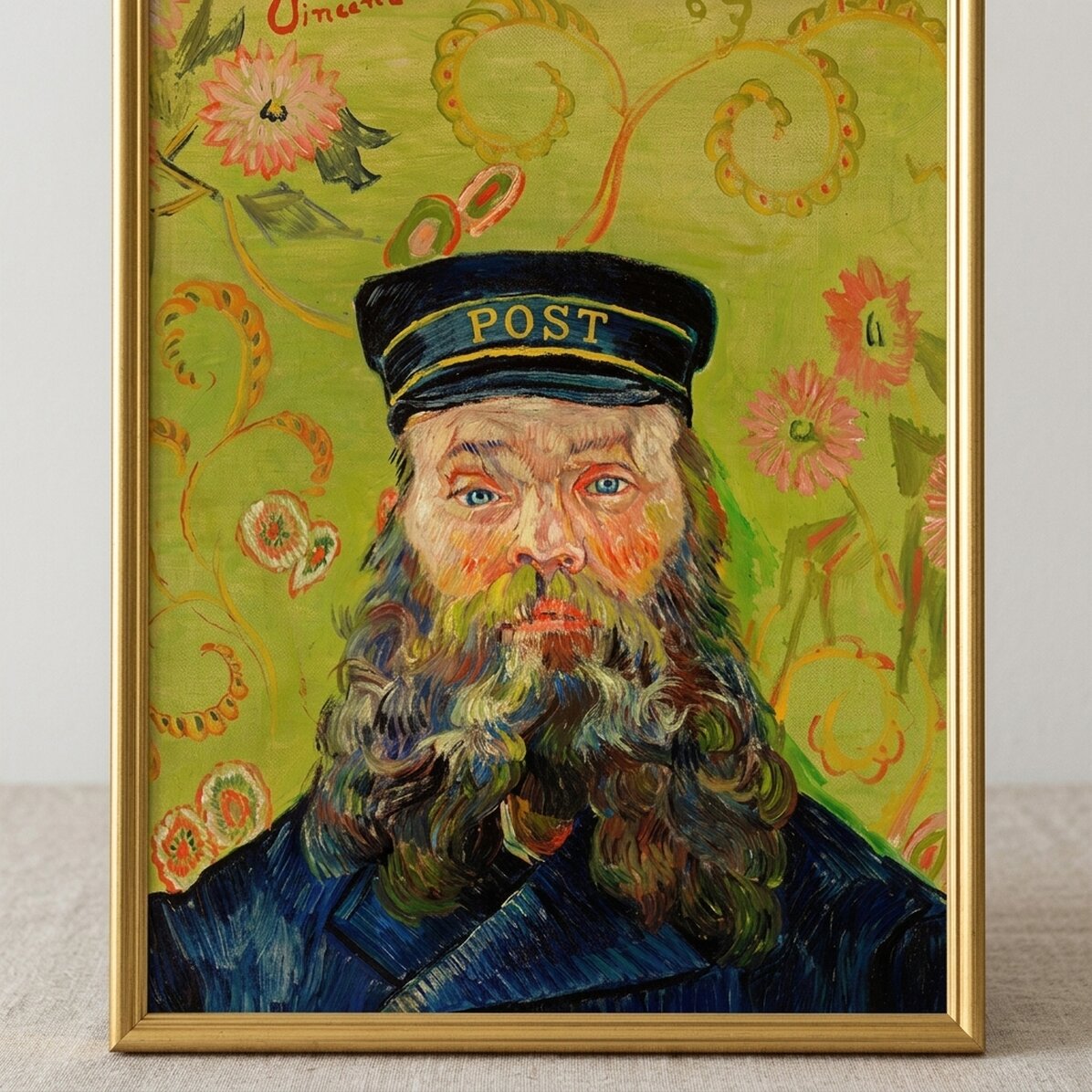 Plakat Vincenta van Gogha, „Listonosz Joseph Roulin”, 1889 r.