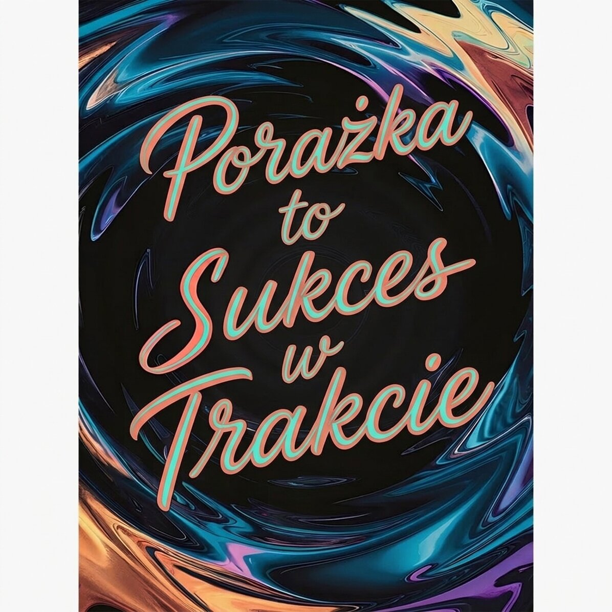 Plakat „Porażka to sukces w trakcie realizacji”