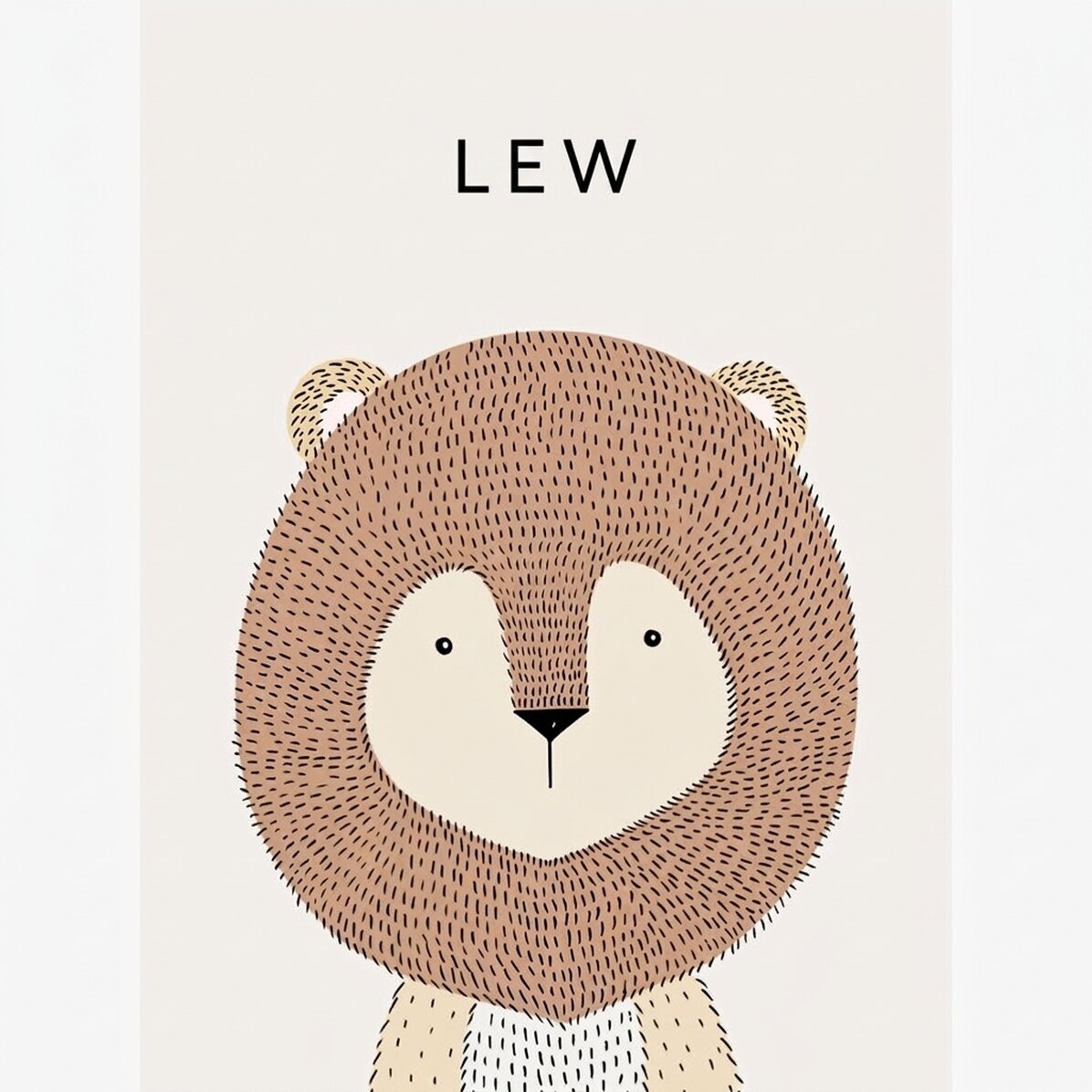 Plakat z lwem