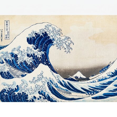 Plakat w formacie poziomym – Katsushika Hokusai – Wielka fala w Kanagawie, 1831 r.