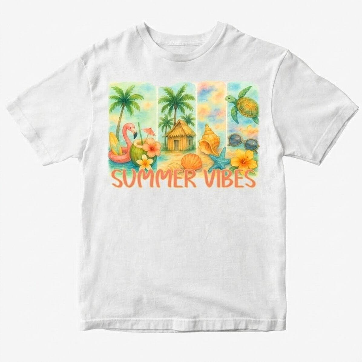 Koszulka bawełniana z nadrukiem – Summer vibes