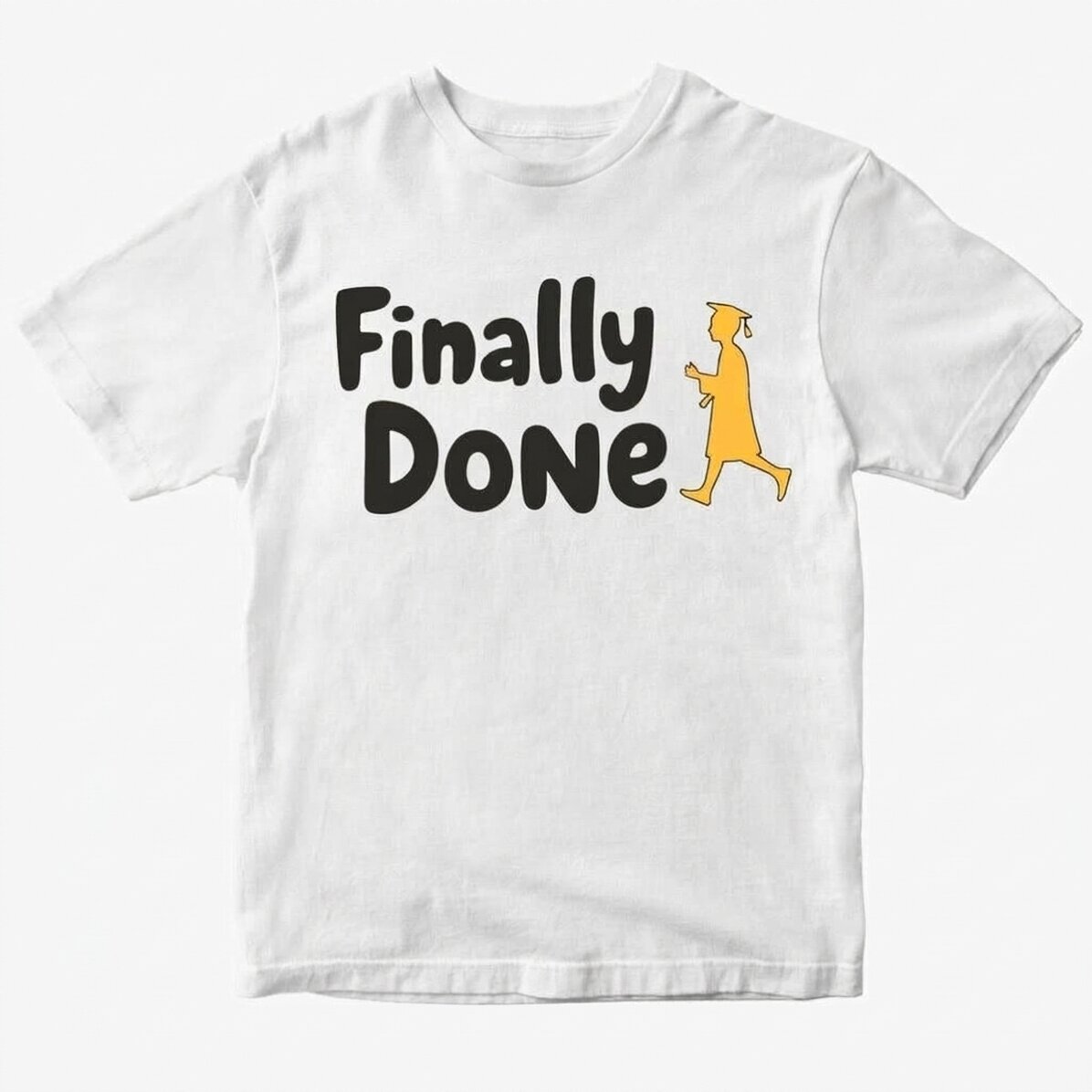 Koszulka bawełniana z nadrukiem – „Finally done”