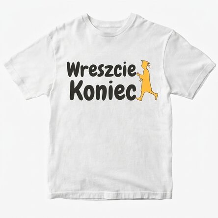 Koszulka bawełniana z nadrukiem – „Finally done”