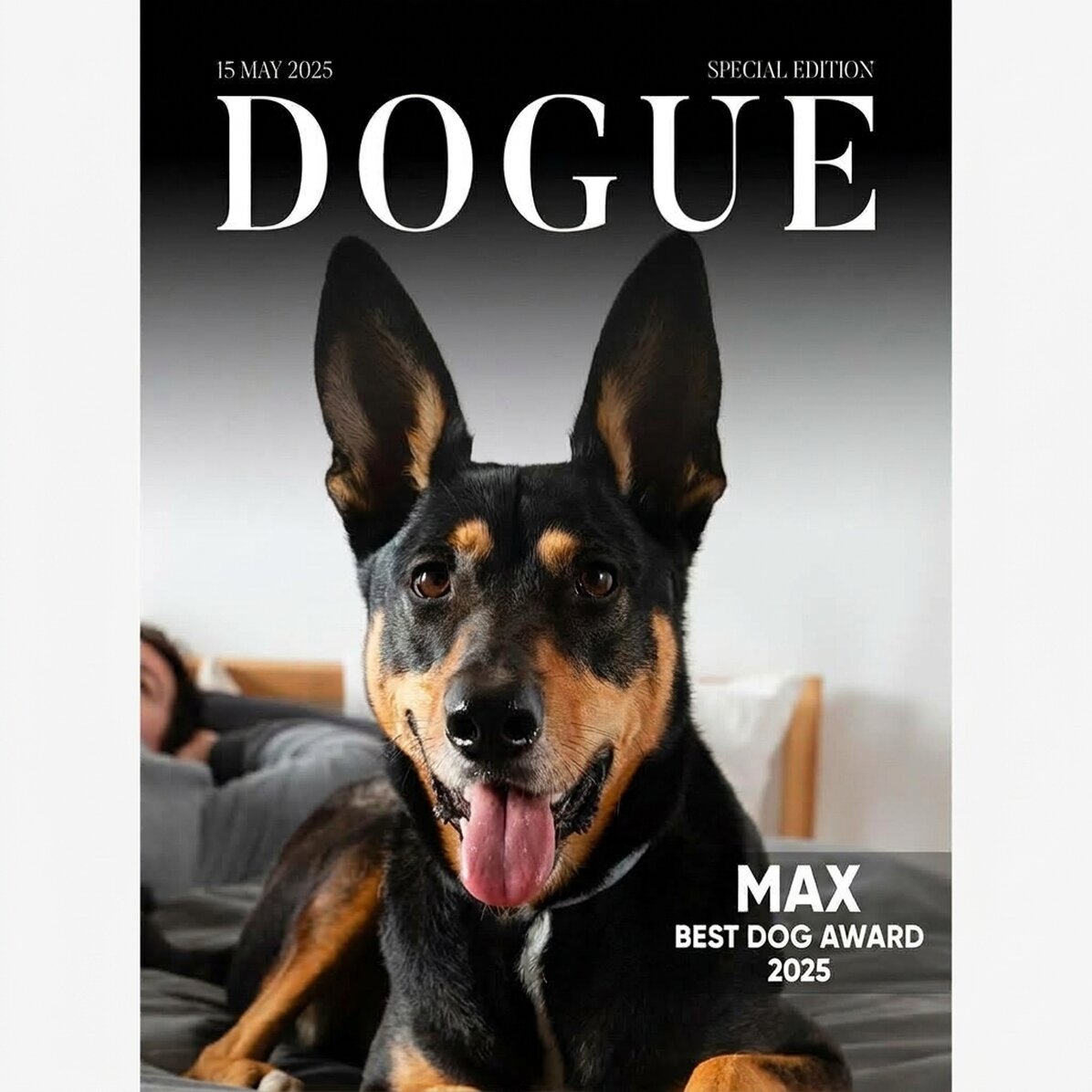 Spersonalizowany plakat ze zdjęciem i tekstem – Dogue