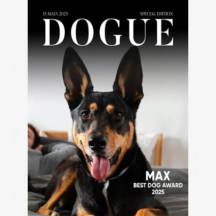Spersonalizowany plakat ze zdjęciem i tekstem – Dogue