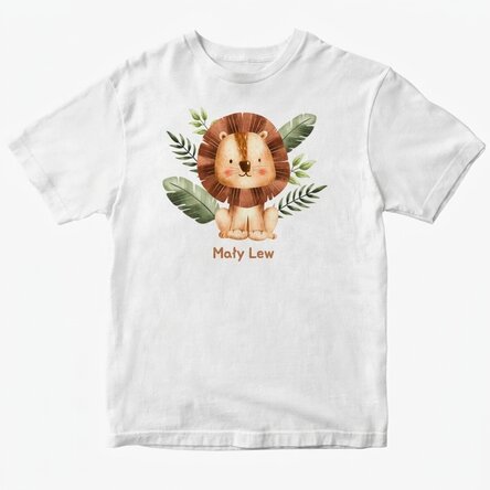 Spersonalizowana bawełniana koszulka dla dzieci – Little Lion