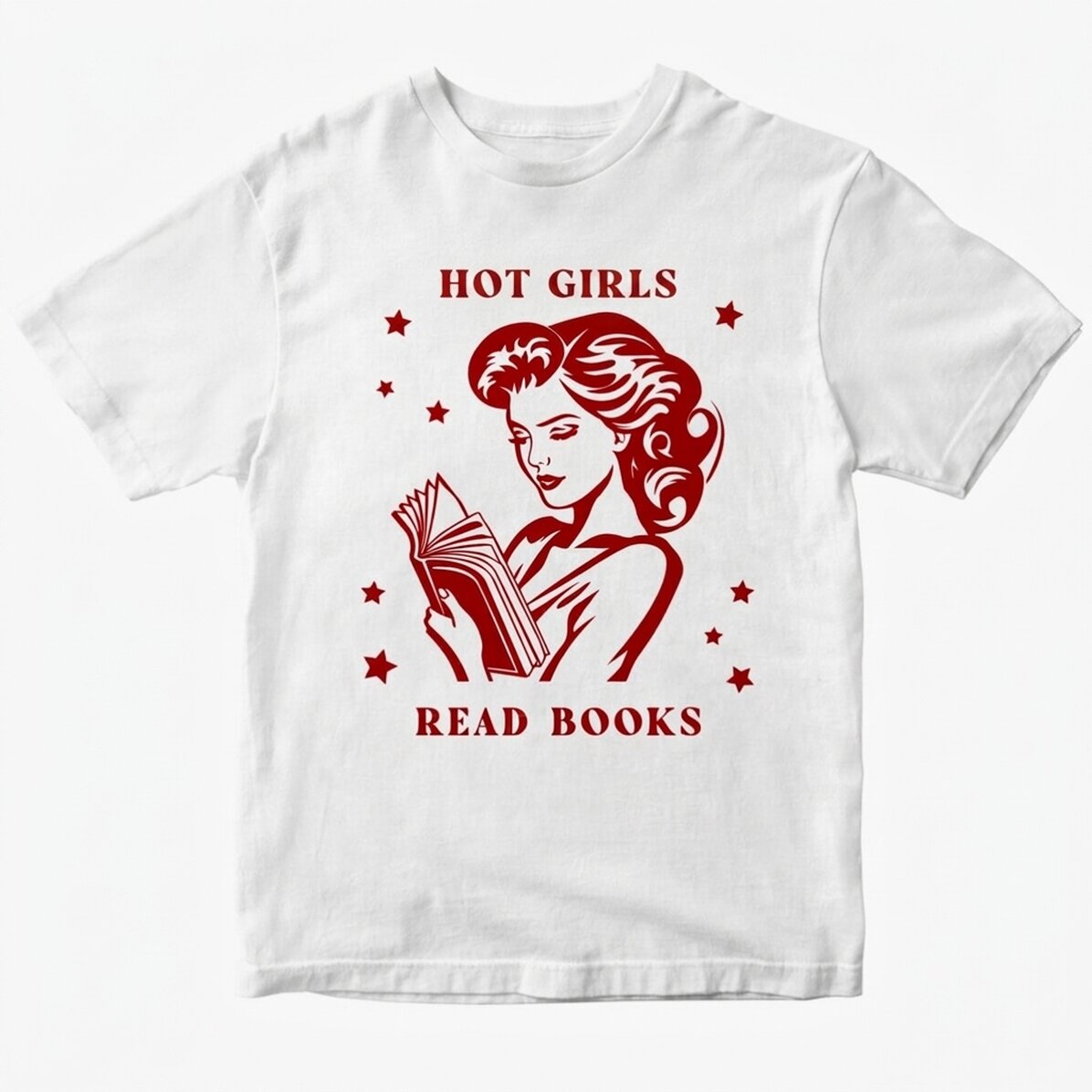 Spersonalizowana bawełniana koszulka – „Hot girls read books”
