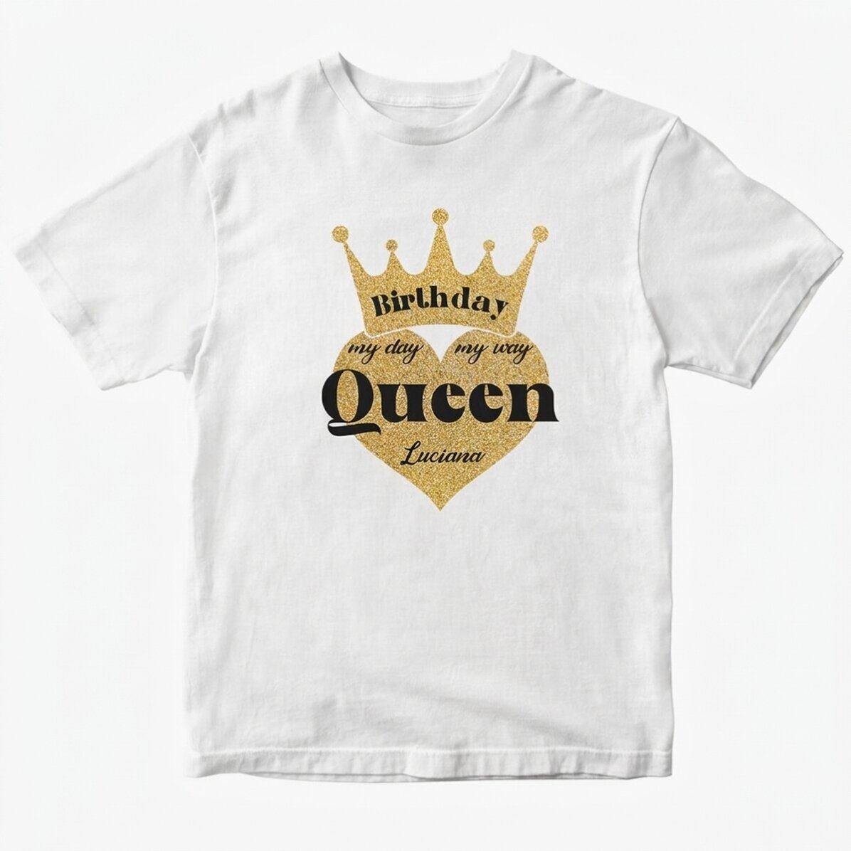 Bawełniana koszulka z nadrukiem – Birthday Queen
