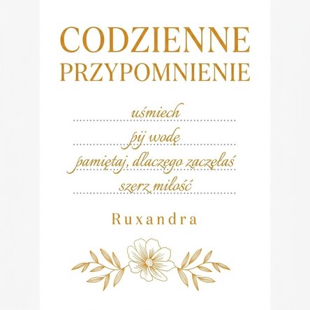 Spersonalizowany plakat z napisem – Daily Reminder